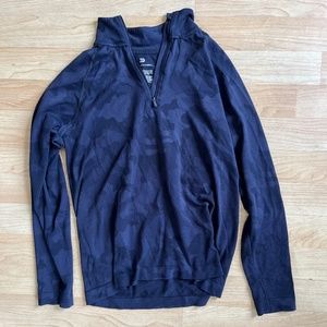 Athletic Quarter Zip Blue Camo (Medium)